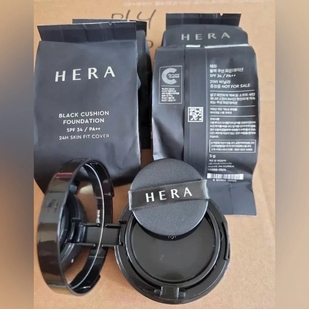 HERA 2024 NEW Black MINI Cushion Foundation 5g SPF34/PA++ K-Beauty. Shade 21N1